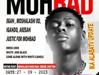 NEWS: JUSTICE FOR MOHBAD IS HAPPENED IN MOSHALASHI ROAD IBIDUNI STREET IGANDO LAGOS LET COME OUT IN ONE 27 OF THIS MONTH