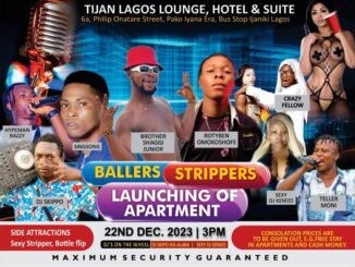 News: Tijan Hotel lounge And Suite Is Presenting You Ballers/Strippers/Laughing Of Apartment Featuring DJ Skipo Ika Alaba,DJ kemzo ikorodu, Brother shaggi junior,rotyben omokoshofe