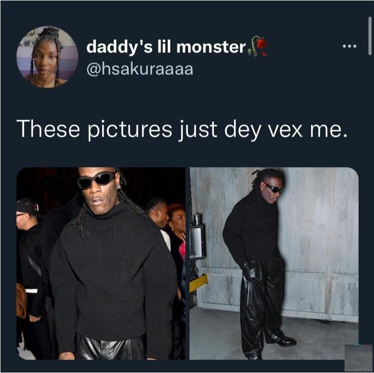 Are you depressed? ” – burna boy concerned fan question over the choice of outfit (photos) - sweetloaded