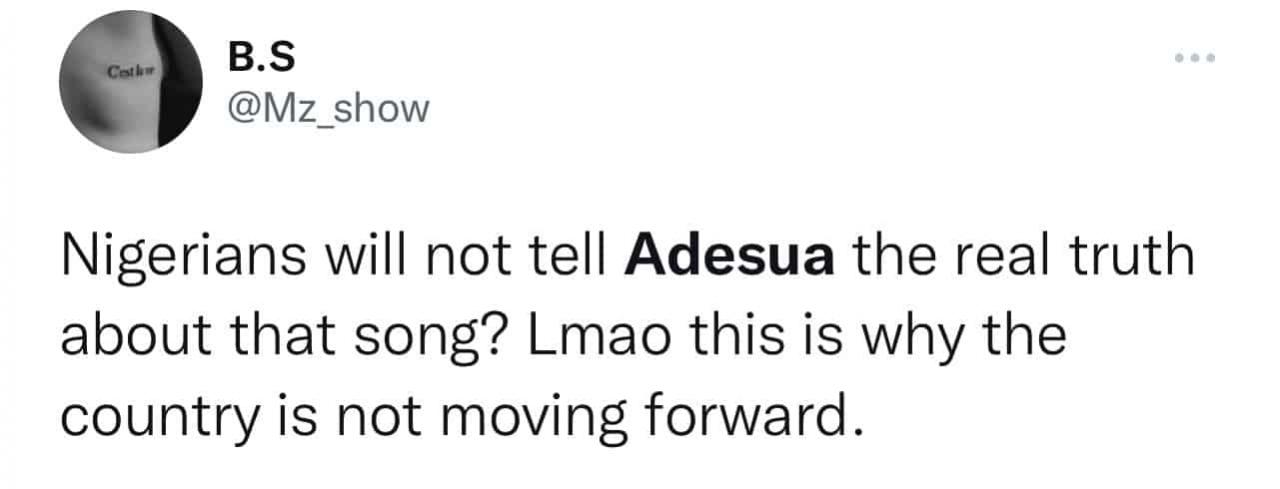 "music is not for everybody, adesua let this be the first and final... " - sweetloaded