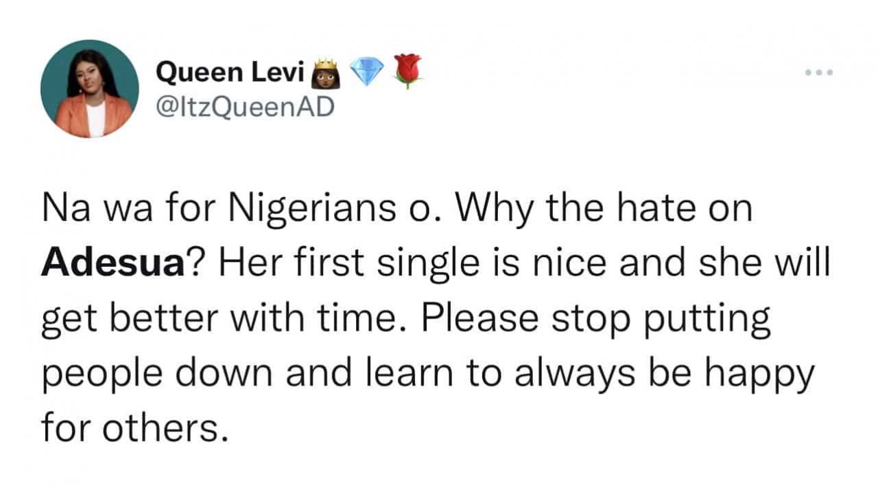 "music is not for everybody, adesua let this be the first and final... " - sweetloaded