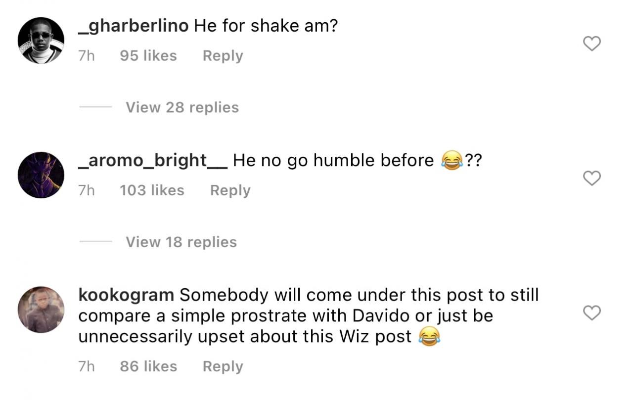 Wizkid-fc and 30bg conflict over wizkid's humble character after he prostrated to greet femi kuti (watch video) - sweetloaded