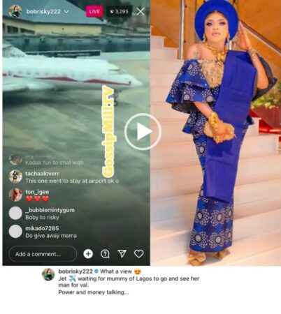 Bobrisky's billionaire boyfriend allegedly sends a personal jet to choose him up for valentine's day - sweetloaded