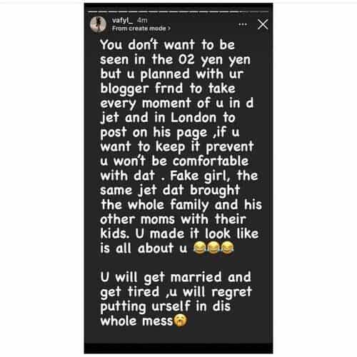 Davido’s alleged new girlfriend, vanessa calls out chioma (chefchi) - sweetloaded