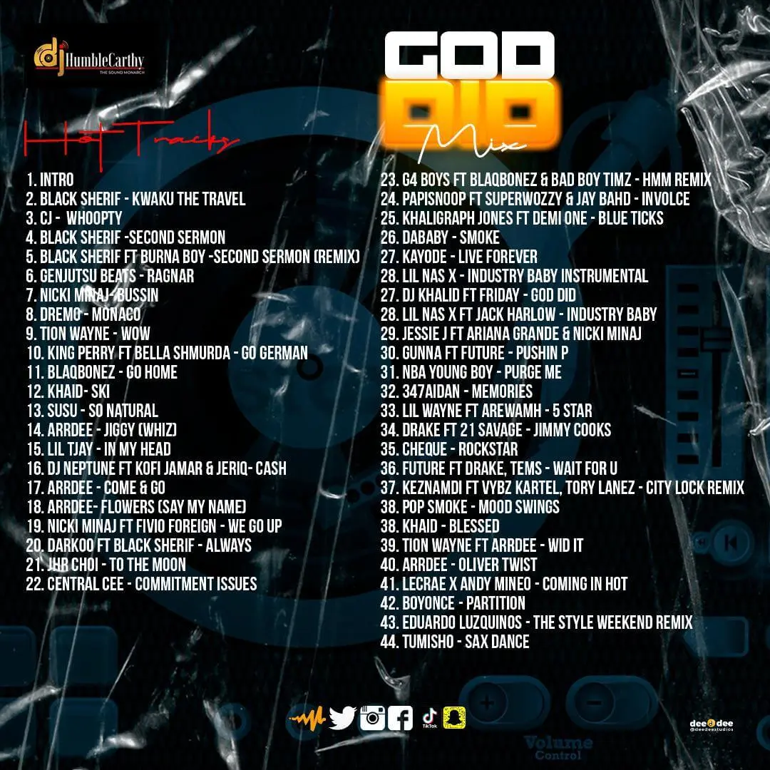 Dj humblecarthy - god did mixtape
